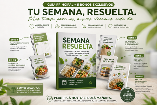 SEMANA RESUELTA El sistema simple para organizar tus comidas, comer mejor y dejar de pensar todos los dias que cocinar